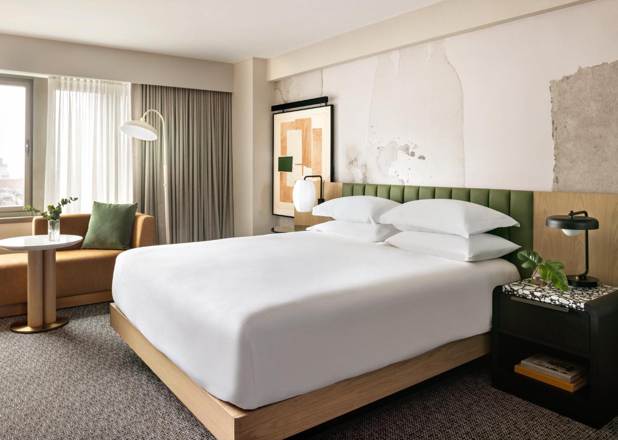 纽约 时代广场希尔顿花园旅馆酒店 外观 照片 A guest room at the Hotel Commonwealth